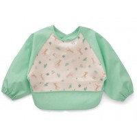 日本防水幼兒魔術貼飯衣 (小動物綠色)